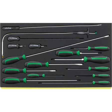 STAHLWILLE TOOLS DRALL+ set of screwdrivers i.TCS inlay No.TCS 4621/4734/16 3/3-tray16-pcs. 96832098
